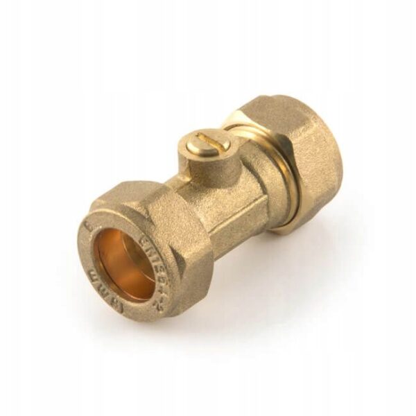 ZAWÓR KULOWY 15X15 MM CONEX MOSIĄDZ NA ŚRUBOKRĘT