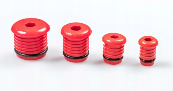 KOREK PRÓB SZCZELNOŚCI CIŚNIENIA PEX 32mm CZERWONY