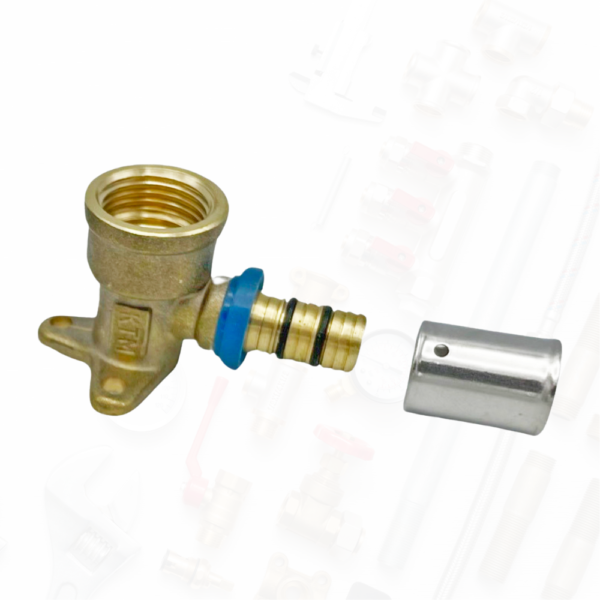 PEX KOLANO Z ŁAPKAMI ZAPRASOWYWANE 16x1/2 GW KTM