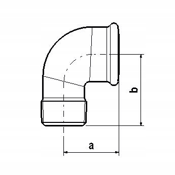 KOLANO NYPLOWE CZARNE 3/4 CALA DN20 90ST