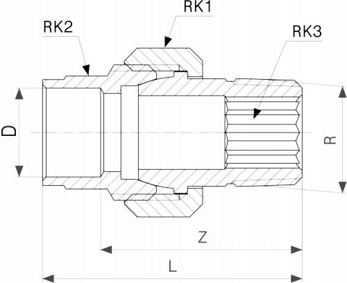 ŚRUBUNEK MOSIĘŻNY DO LUTOWANIA CU 15X1/2 STOŻEK GZ
