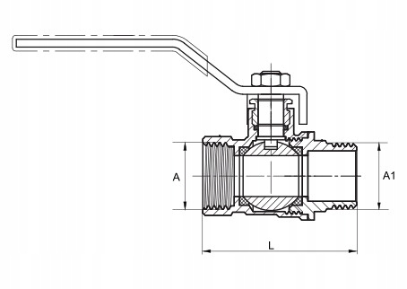 ZAWÓR KULOWY STANDARD 1/2" WZ Z DŁAWICĄ GWxGZ