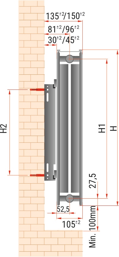 GRZEJNIK STALOWY C22 600X800 BOCZNE ZASILANIE