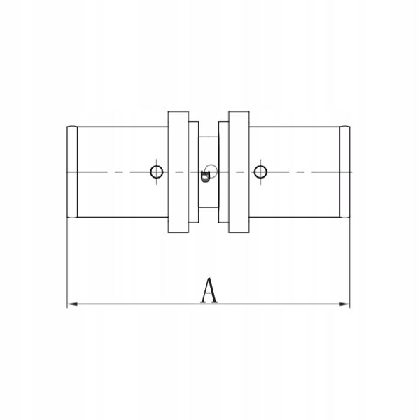 PEX MUFA 25X25 MM ZACISKANE NA PRASE ZAPRASOWYWANE