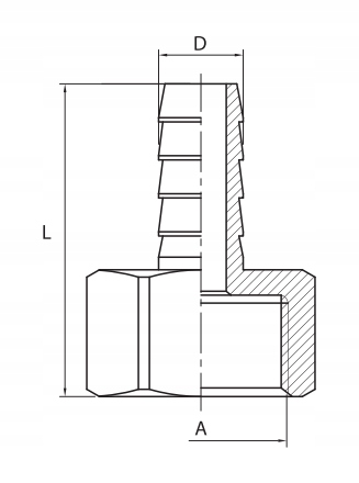 KOŃCÓWKA DO WĘŻA 1/2X10MM GW MOSIĄDZ