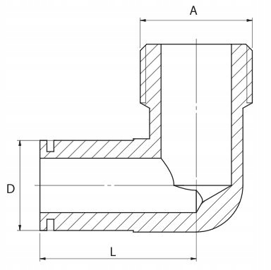 PÓŁŚRUBUNEK KĄTOWY MOSIĘŻNY 1 X 1 CAL GW/GZ