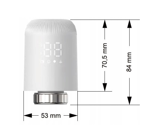 GŁOWICA INTELIGENTNY TERMOSTAT DO GRZEJNIKA KALORYFERA SMART TUYA M30X1,5