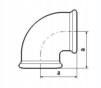 KOLANO CZARNE 1 1/2 CALA DN40 90ST