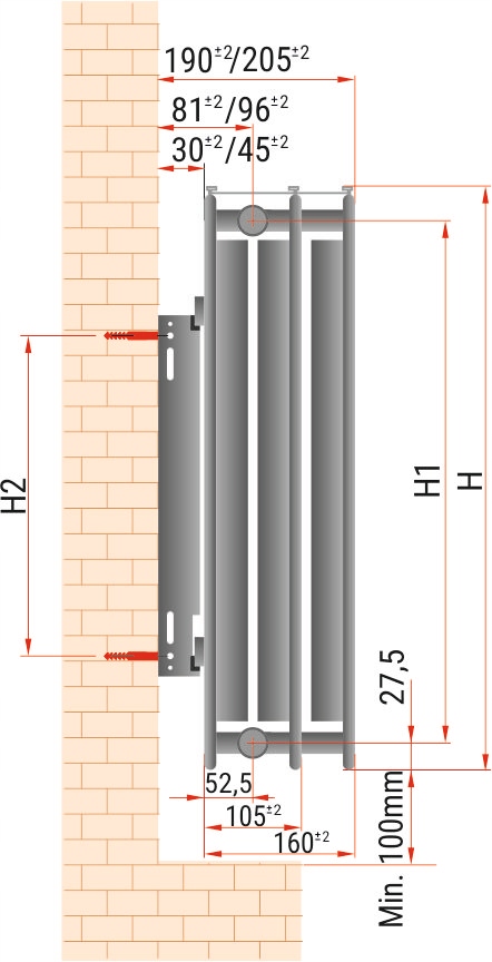 GRZEJNIK STALOWY C33 900X500 BOCZNE ZASILANIE