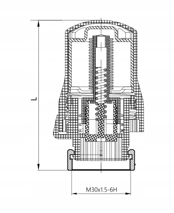 GŁOWICA TERMOSTATYCZNA M30 X 1,5 MINI BIAŁA