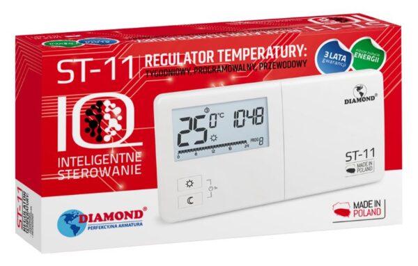 REGULATOR TEMPERATURY TYGODNIOWY PRZEWODOWY ST-11