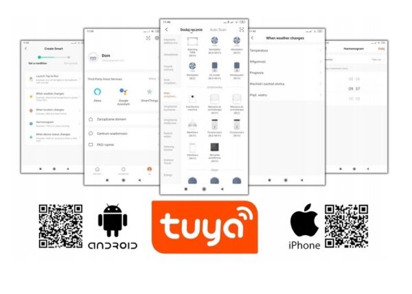 GŁOWICA INTELIGENTNY TERMOSTAT DO GRZEJNIKA KALORYFERA SMART TUYA M30X1,5