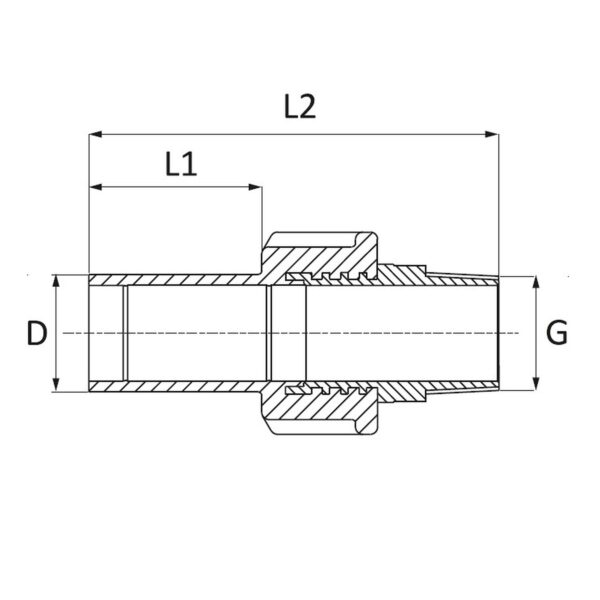 PE NYPEL ZŁĄCZKA ELEKTROOPOROWA 40X1 1/4 GZ PE100 SDR11 EF