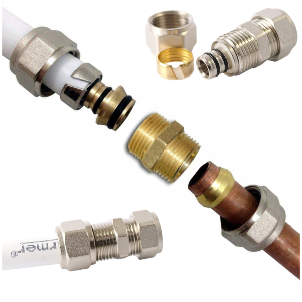 PRZEJŚCIÓWKA Z MIEDZI NA PEX 15X16 MM ADAPTER