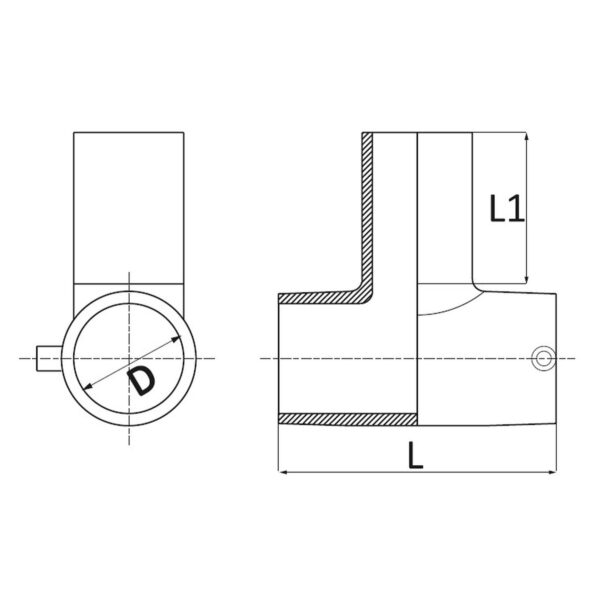 PE TRÓJNIK ZŁĄCZKA ELEKTROOPOROWA 32MM PE100 SDR11 EF