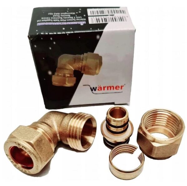 PRZEJŚCIÓWKA KOLANO Z MIEDZI NA PEX 15X16 ADAPTER