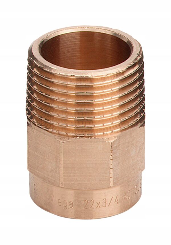 ZŁĄCZKA MOSIĘŻNA CU NYPEL DO WLUT 15MM X 1/2 VIEGA