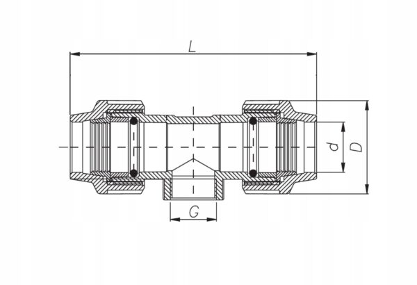 PE TRÓJNIK SKRĘCANY GW 32X1X32 DO WODY