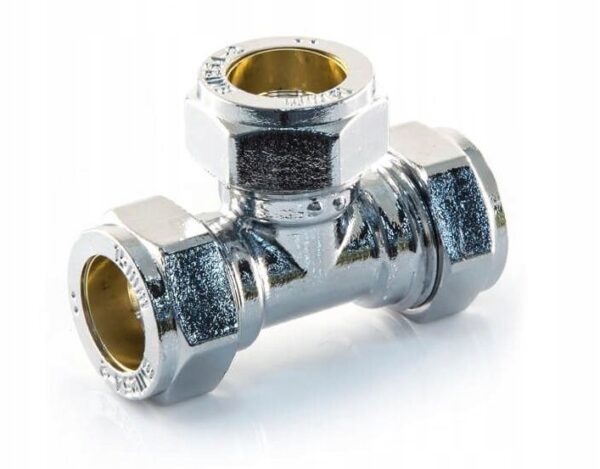 TRÓJNIK ZACISKOWY CONEX 15X15X15 MM CHROM