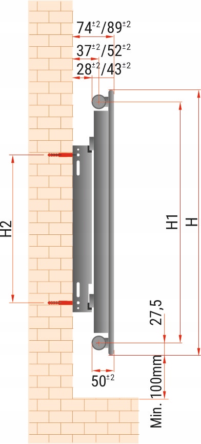 GRZEJNIK STALOWY V11 500X700 DOLNE ZASILANIE PRAWY