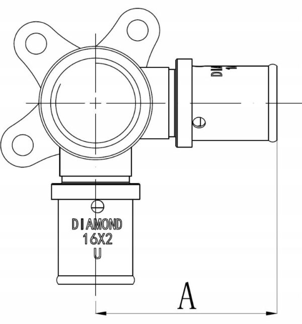 PEX KOLANO CYRKULACYJNE 16X1/2GWX16 ZAPRASOWYWANE