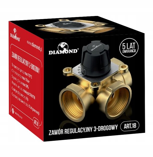 ZAWÓR MIESZAJĄCY 3 DROGOWY 1 CAL DIAMOND