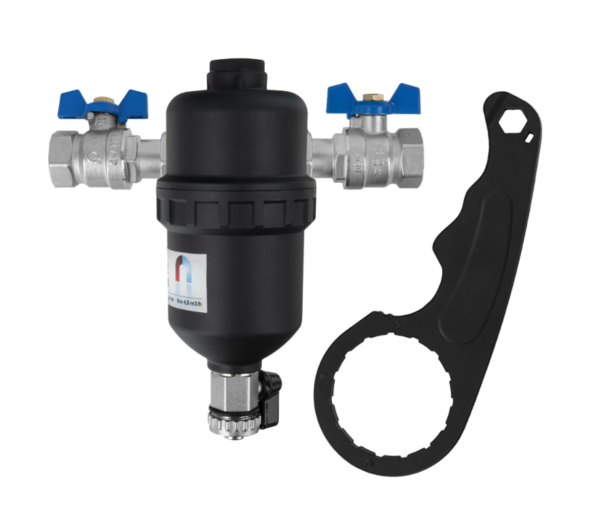 KOMPLET FILTR MAGNETYCZNY SEPARATOR ZANIECZYSZCZEŃ 1"