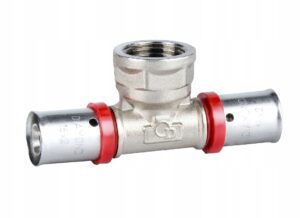 PEX TRÓJNIK 25X3/4X25 GW ZACISKANY NA PRASE ZAPRAS