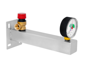 GRUPA BEZPIECZEŃSTWA CWU 1/2″ 6 BAR Z MANOMETREM STAL NIERDZEWNA