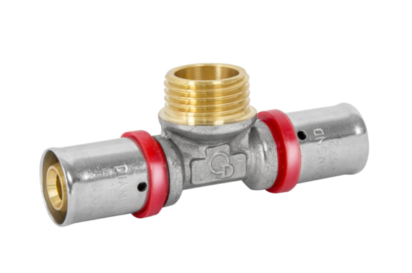 PEX TRÓJNIK ZAPRASOWYWANY 20X3/4X20 GZ
