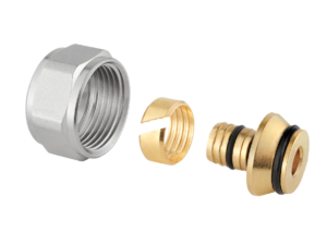 ŁĄCZNIK ZACISKOWY EUROKONUS 16 X 3/4″ DO RUR PEX, SS